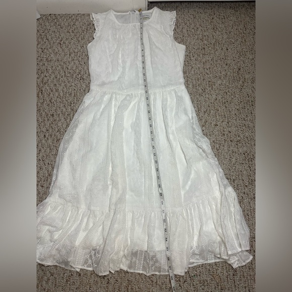 Calvin Klein White Eyelet Lace Fit & Flare Fully Lined size 2 - Picture 4 of 6